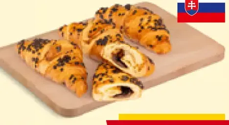 Croissant s lieskooerieškovou náplňou
