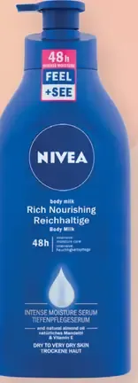 Nivea telové mlieko