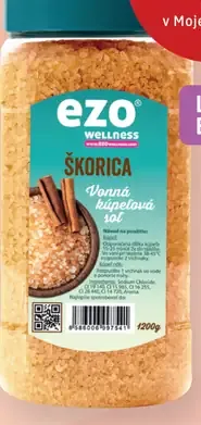 Ezo wellness Škorica vonná soľ do kúpeľa