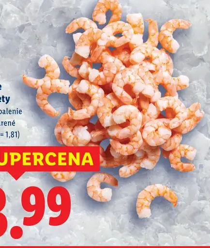 Biele tigirie krevety