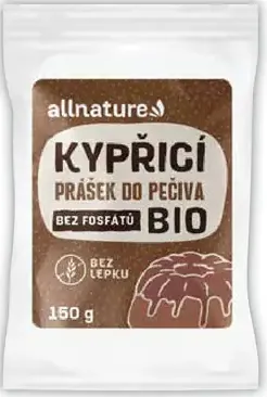 Allnature kypriaci prášok do pečiva BIO