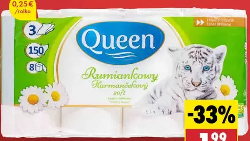Queen Harmančekový Toaletný papier