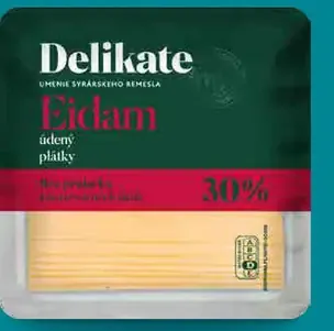 Eidam údený plátky 30% Delikate
