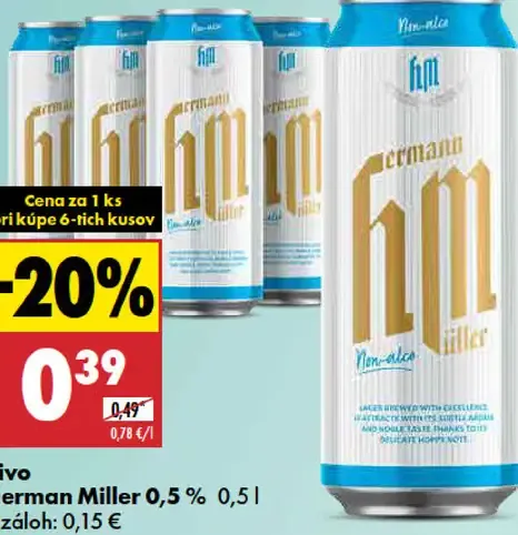 Herman Miller Pivo 0,5 %