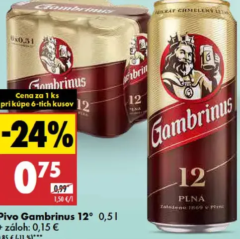Gambrinus Pivo 12°