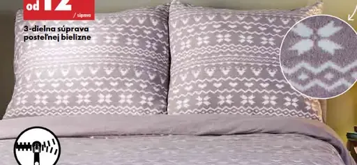 Smukee 3-dielna súprava posteľnej bielizne