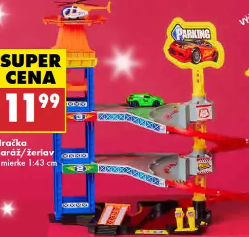 Hračka garáž/žeriav