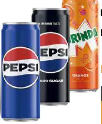 Pepsi plechovka Pepsi Zero plechovka Mirinda Pomaranč plechovka
