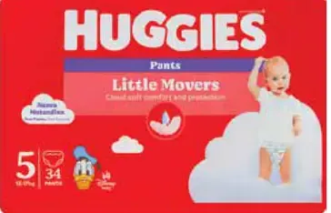 Huggies Little Movers plienkové nohavičky