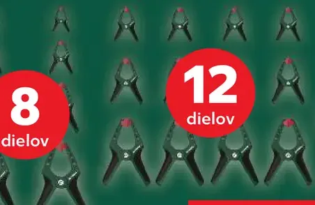 Parkside súprava upínacích zvierákov