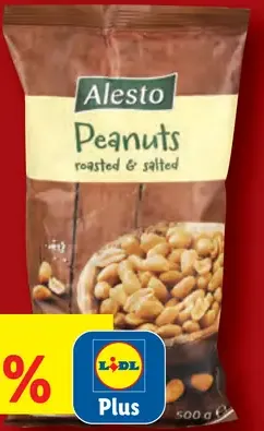 Alesto pražené arašidy