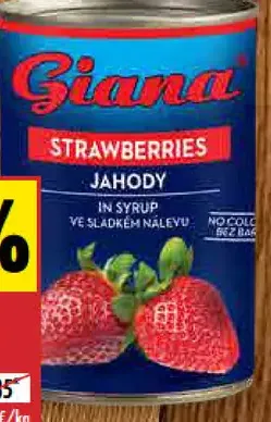 Giana Jahodový kompót v sirupe