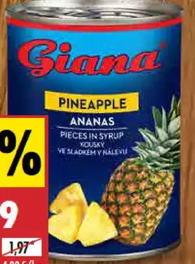Giana Ananás kúsky v sirupe