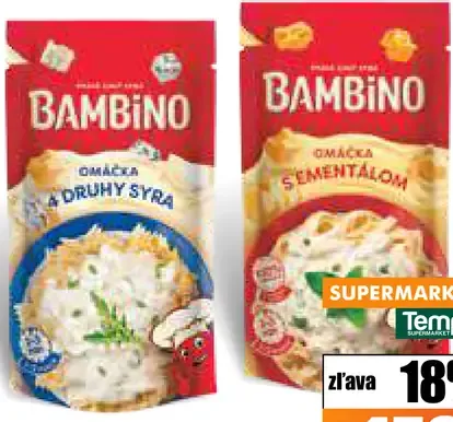 Bambino omáčka 2 druhy syra