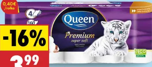 Queen Vlhčený toal. papier