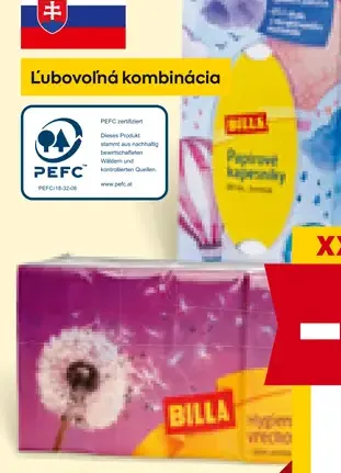 BILLA kozmetické uterky vreckovky 3-vrstvové