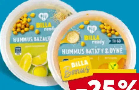 BILLA ready hummus rôzne druhy