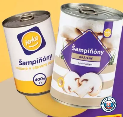 Terka šampiňóny krájané v slanom náleve
