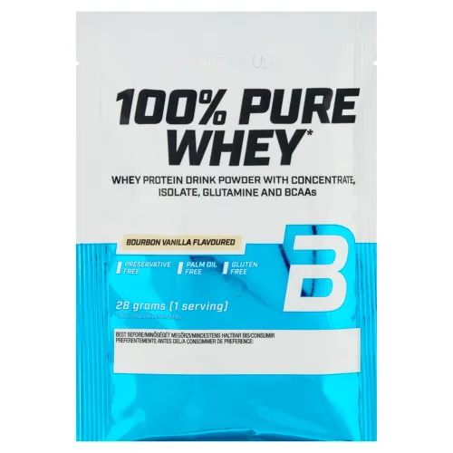 BioTechUSA 100% Pure Whey ochutený bielkovinový nápojový prášok bourbon vanilka