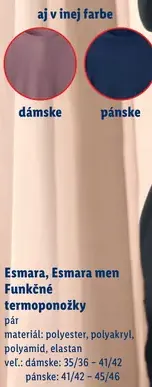 Esmara Funkčné termoponožky