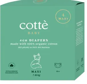 Cotté detské jednorazové ekologické plienky