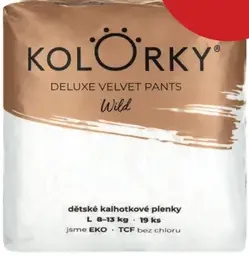 Kolorky DELUXE VELVET Wild detské jednorazové plienkové nohavičky