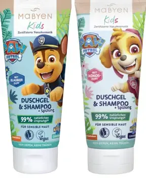 MaByEN detský sprchový gél, balzam na vlasy 3v1, dva druhy
