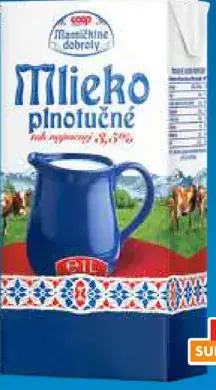 Mamičkine dobrotky Mlieko plnotučné