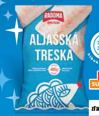 Radoma Aljašská treska filety bez kože hlbokozmrazené