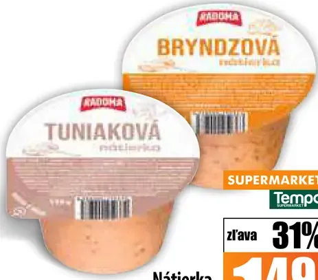 Arodena Nátierka bryndzová, tuniaková