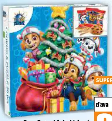 Paw Patrol čokoládové vianočné puzzle