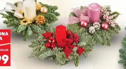 Adventná dekorácia so sviečkou