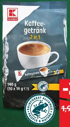 K Classic instantný kávový nápoj 2 v 1