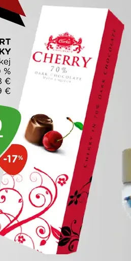 Cherry Dezert Pralinky višne v horkej čokoláde 70%