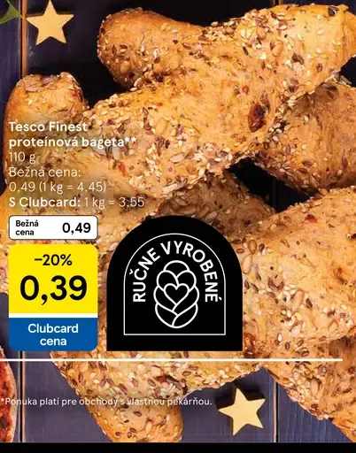 Tesco Finest proteínová bageta