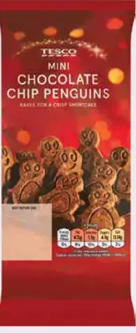 Tesco kakaové sušienky tučniaky s príchuťou čokolády