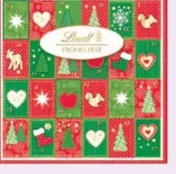Lindt Veselé Vianoce adventný kalendár