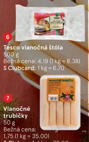 Tesco vianočná štóla
