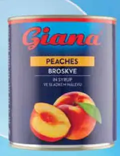 Giana broskyne lúpané v sladkom náleve