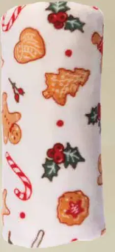 Mikroflanelová deka motív perníček