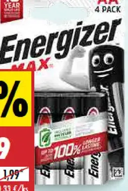 Energizer batérie AA 4 ks
