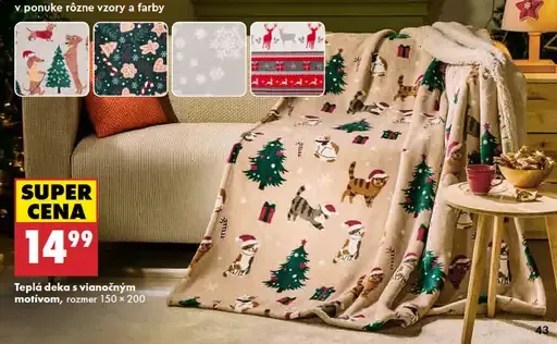 Teplá deka s vianočným motívom