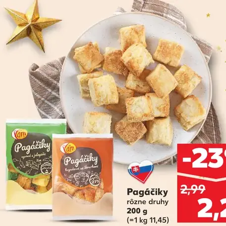 Pagáčiky rôzne druhy