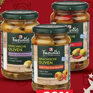 K-Favourites grécke zelené olivy