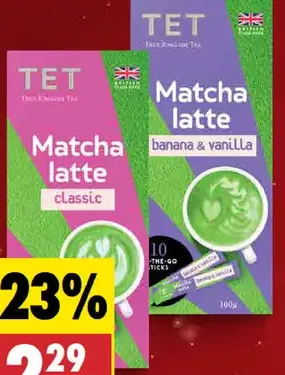 Tet Matcha latte klasik/banán & vanilka