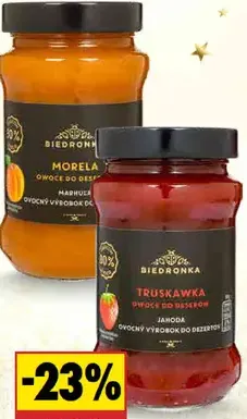 Biedronka Premium Ovocie do dezertov marhuľa/jahoda