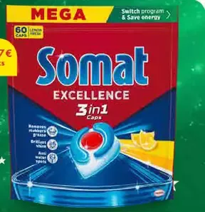 Somat Kapsuly do umývačky Excellence 3v1 Lemon