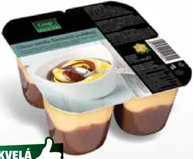 Puding kakaový s polevou s vanilkovou arómou