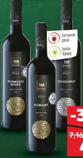 Víno Frankovka Modrá alebo Alibernet