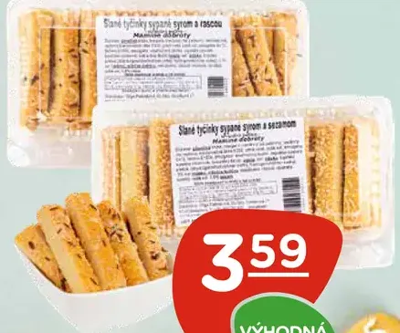 Slané tyčinky sypané syrom